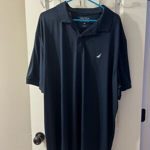 Nautica Navy Blue Polo NavTech Shirt Dri fit
